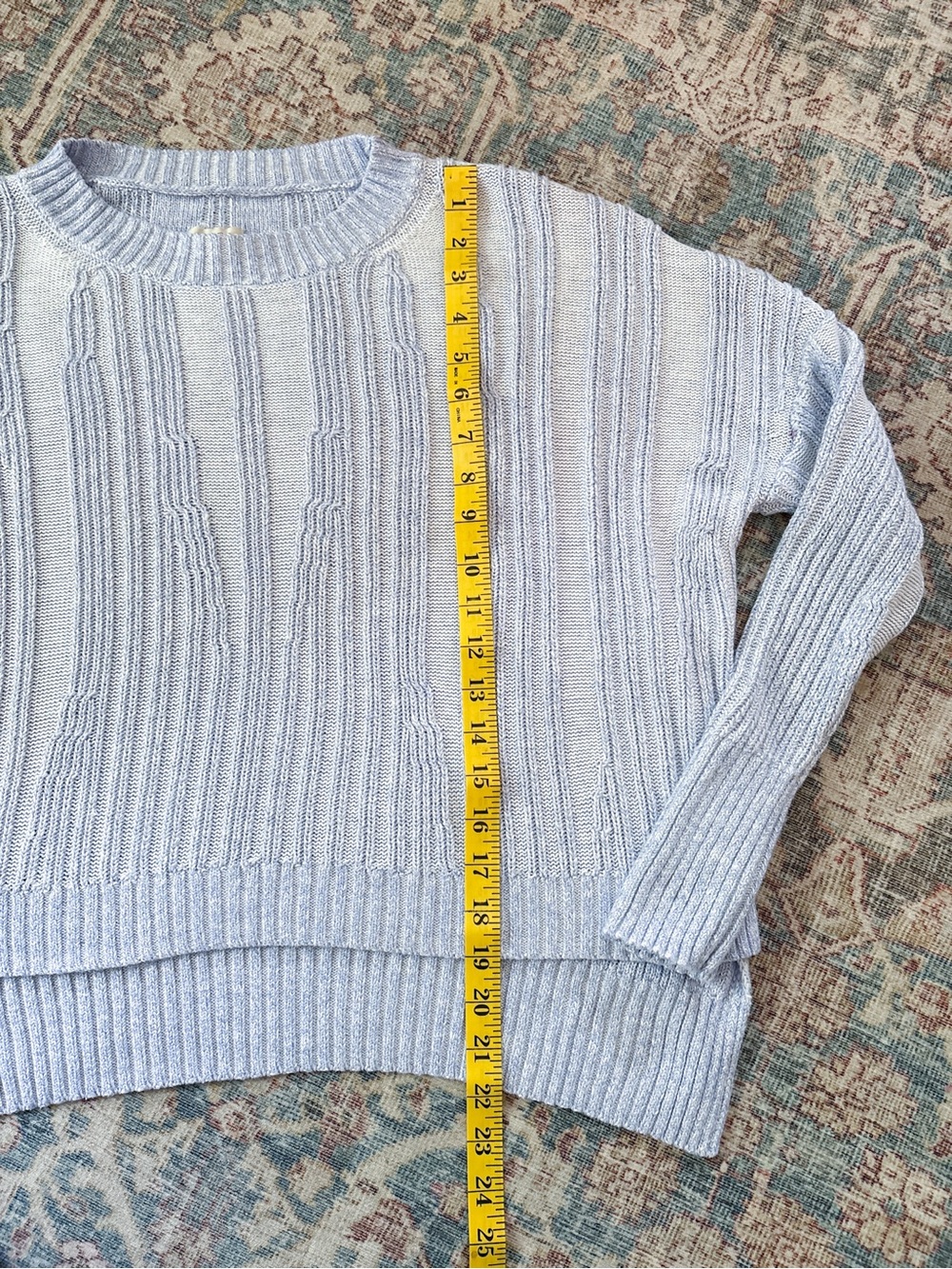 Pilcro Textured High-Low Pullover Sweater - small - Picture 4 of 8